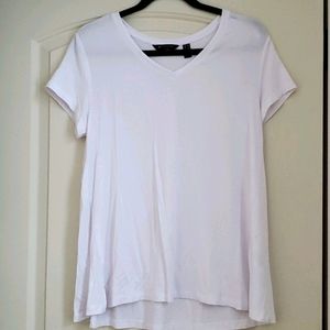 AUTH H BY HALSTON WHITE TEE SHIRT TOP